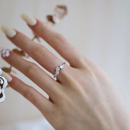 CZ Daisy Ring