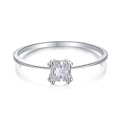 Clear CZ Round Solitaire Ring
