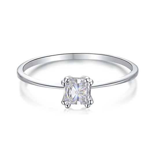Clear CZ Round Solitaire Ring