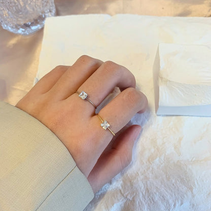 Clear CZ Round Solitaire Ring