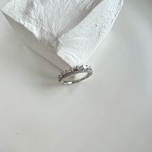 Load image into Gallery viewer, 925 Sterling Silver Clear CZ Double Band Ring