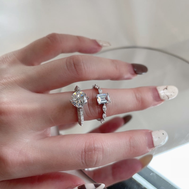 CZ Rectangle Ring