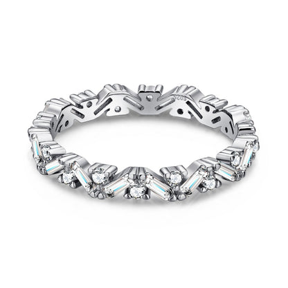 Round and Baguette CZ Band