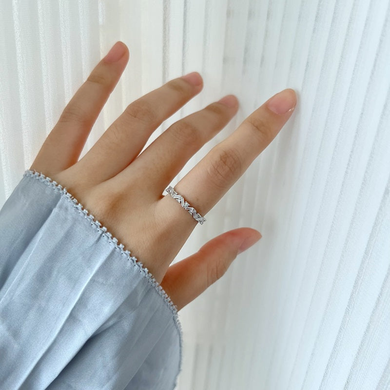 Round and Baguette CZ Band