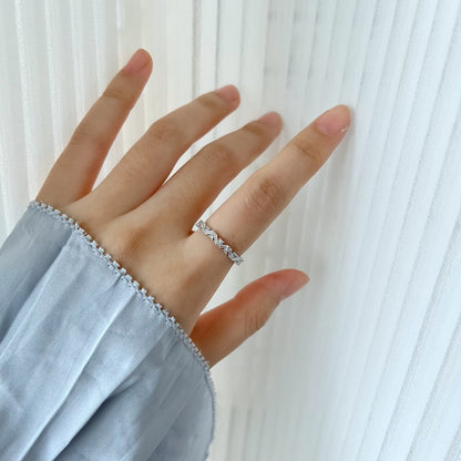 Round and Baguette CZ Band