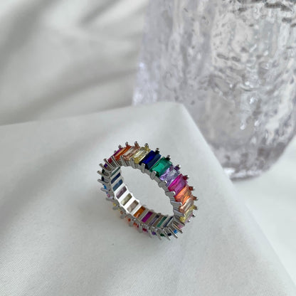 CZ Multi Colour Eternity Ring