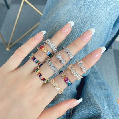 CZ Multi Colour Eternity Ring