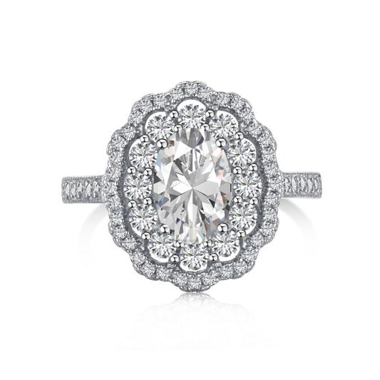 Oval Vintage CZ Ring