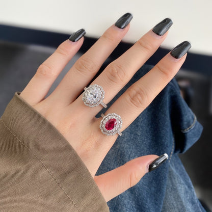 Oval Vintage CZ Ring