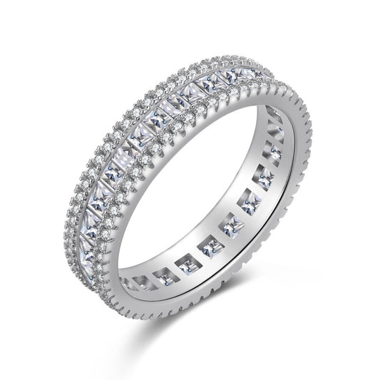 Square CZ Eternity Ring