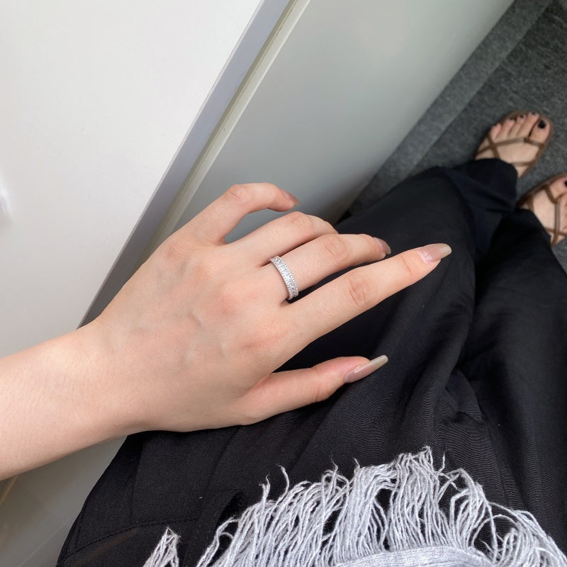 Square CZ Eternity Ring