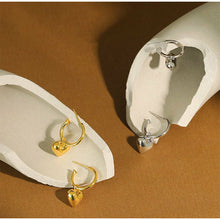 Load image into Gallery viewer, 925 Sterling Silver Pretty Woman Heart Dangle Earrings