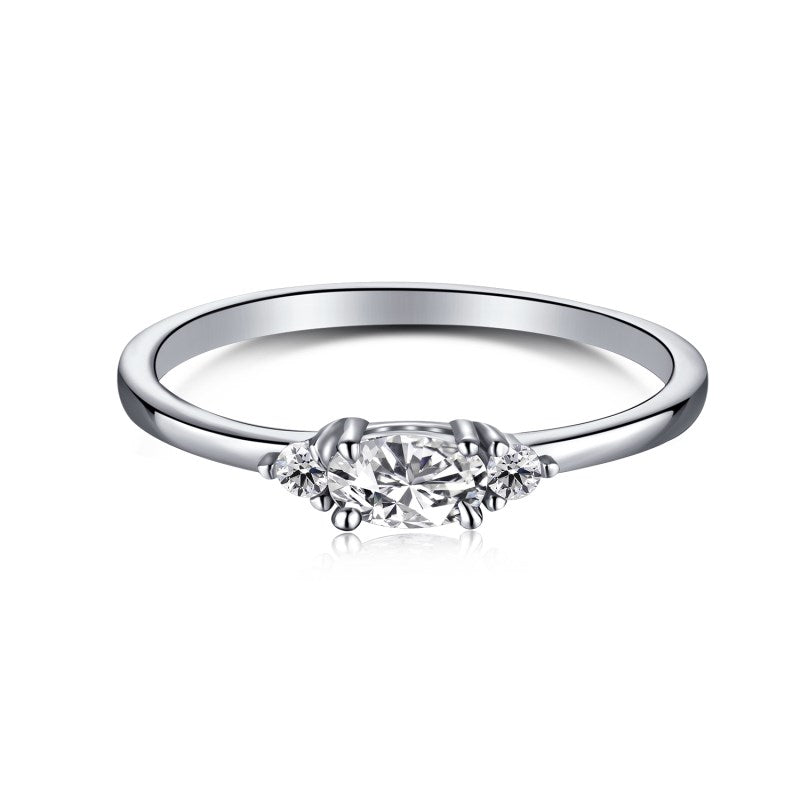 CZ Oval Trio Ring