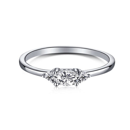CZ Oval Trio Ring