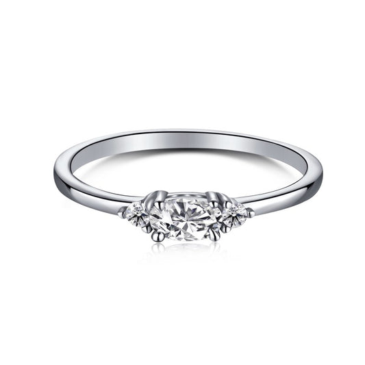 CZ Oval Trio Ring