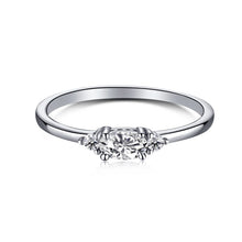 Load image into Gallery viewer, 925 Sterling Silver CZ Oval Trio Ring