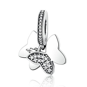 925 Sterling Silver Just Because Buttefly Dangle Charm