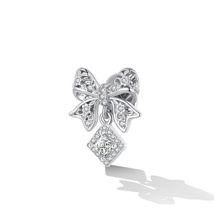 Dainty Lace Bow Charm