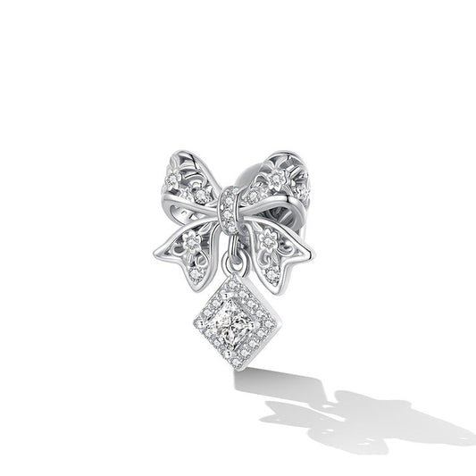 Dainty Lace Bow Charm