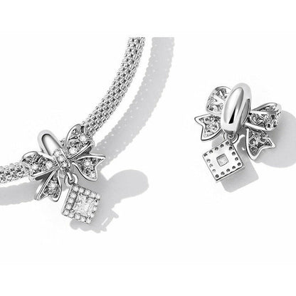 Dainty Lace Bow Charm