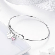 Load image into Gallery viewer, 925 Sterling Silver &quot;I love you to Infinity and beyond&quot;  Adjustable Bracelet