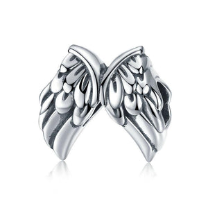 925 Sterling Silver Guardian Angel Wings Bead Charms