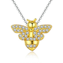 Load image into Gallery viewer, Gold Plated CZ Bee Bead Charm