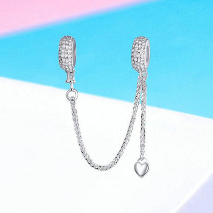 Dangle Heart SILICONE Safety Chain
