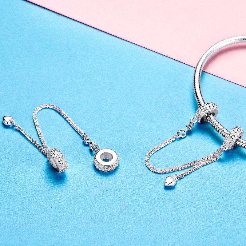 Dangle Heart SILICONE Safety Chain