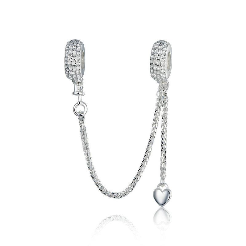 Dangle Heart SILICONE Safety Chain