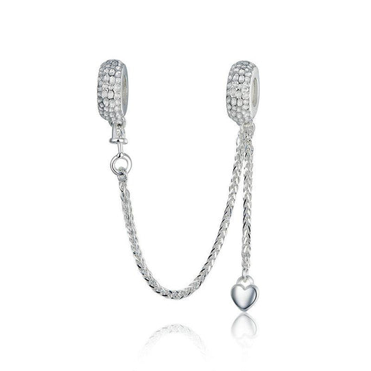Dangle Heart SILICONE Safety Chain