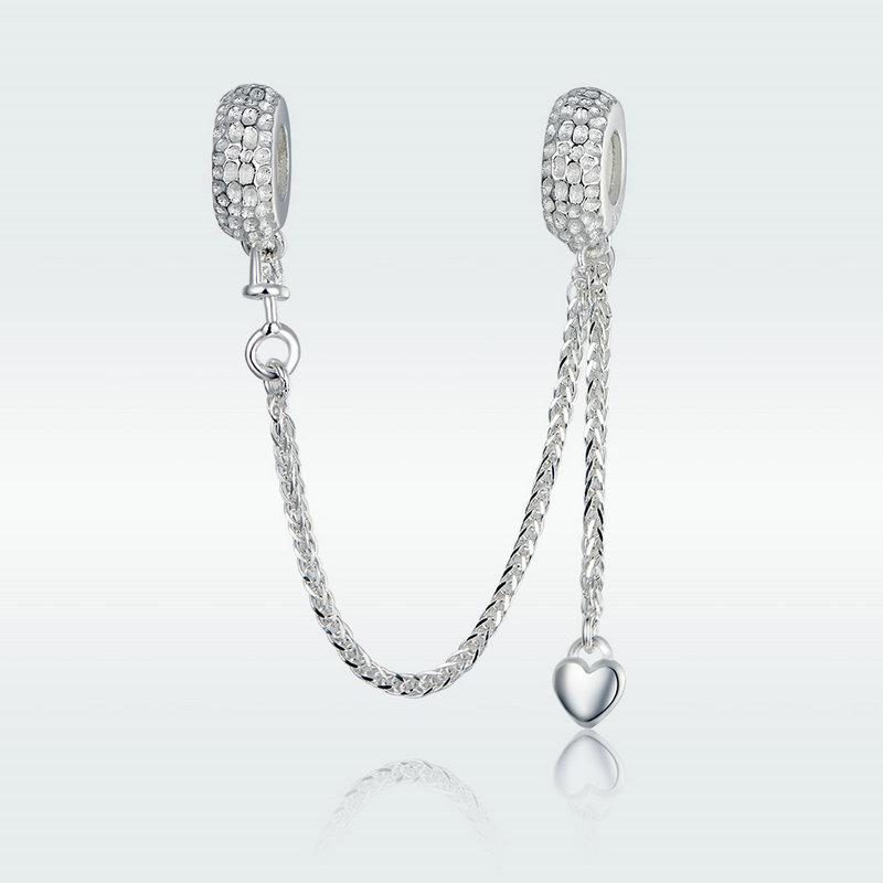 Dangle Heart SILICONE Safety Chain