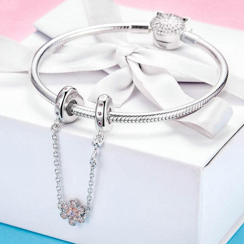 SHINING ZIRCON LOVE FLOWER BRACELETS CHAIN