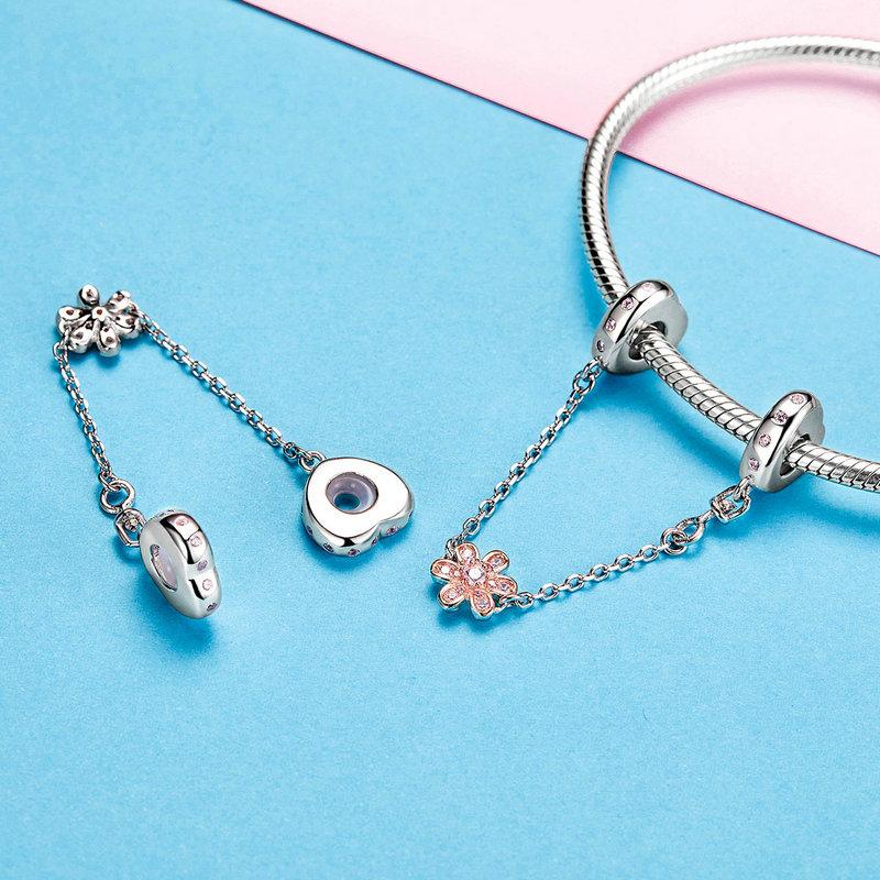 SHINING ZIRCON LOVE FLOWER BRACELETS CHAIN