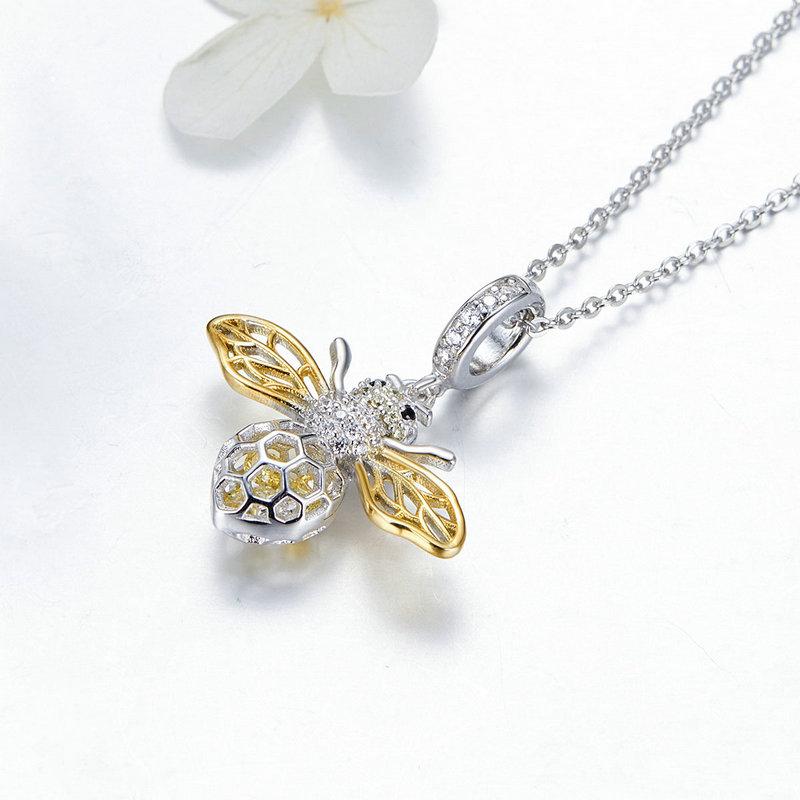 GOLD PLATED CZ Bee Dangle Charm