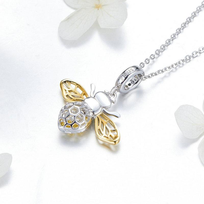 GOLD PLATED CZ Bee Dangle Charm