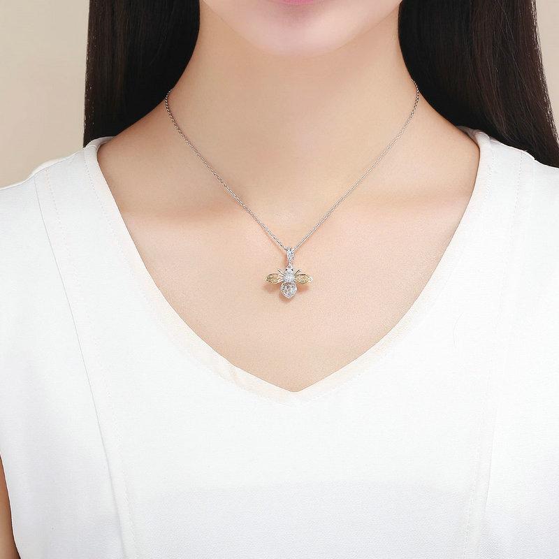 GOLD PLATED CZ Bee Dangle Charm