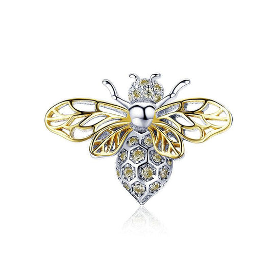 Gold PLATED Queen Bee Bead/Stopper Charm