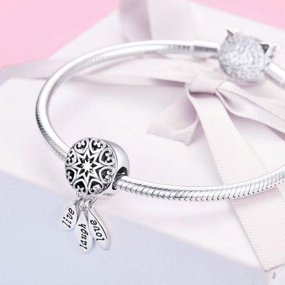Live, Laugh, Love Dream Catcher Bead Charm