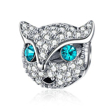 Load image into Gallery viewer, 925 Sterling Silver Dazzling CZ Cat/Fox Bead Charm