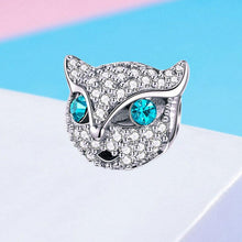 Load image into Gallery viewer, 925 Sterling Silver Dazzling CZ Cat/Fox Bead Charm