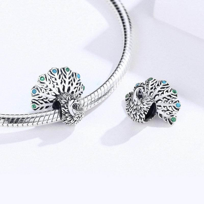 Peacock Bead Charm