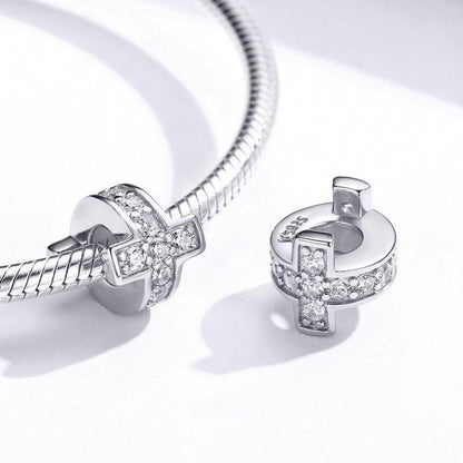 Clear CZ Cross Spacer/Stopper