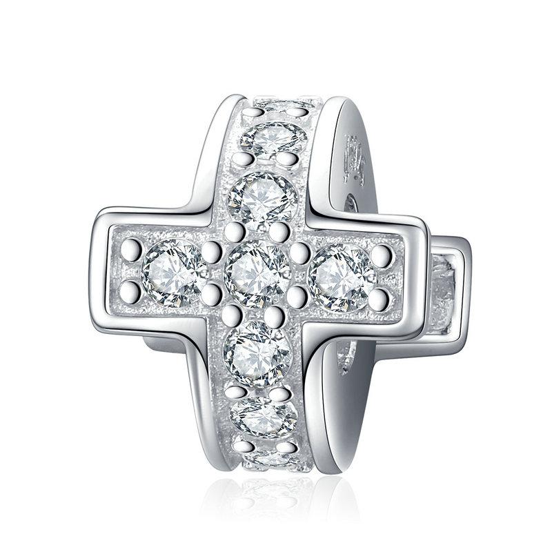 Clear CZ Cross Spacer/Stopper