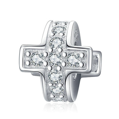 Clear CZ Cross Spacer/Stopper