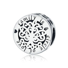 Load image into Gallery viewer, 925 Sterling Silver Circle of Love Family Tree Bead Charm