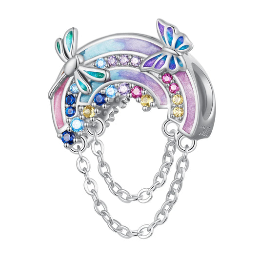 Enamel Rainbow Butterfly and Dragonfly Bead Charm