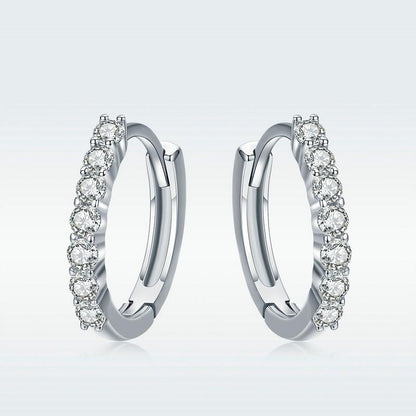 CZ Crystal Circle Round Earrings for Women