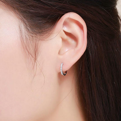 CZ Crystal Circle Round Earrings for Women