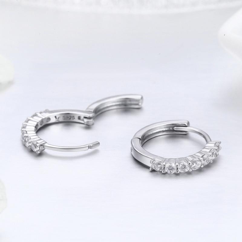 CZ Crystal Circle Round Earrings for Women